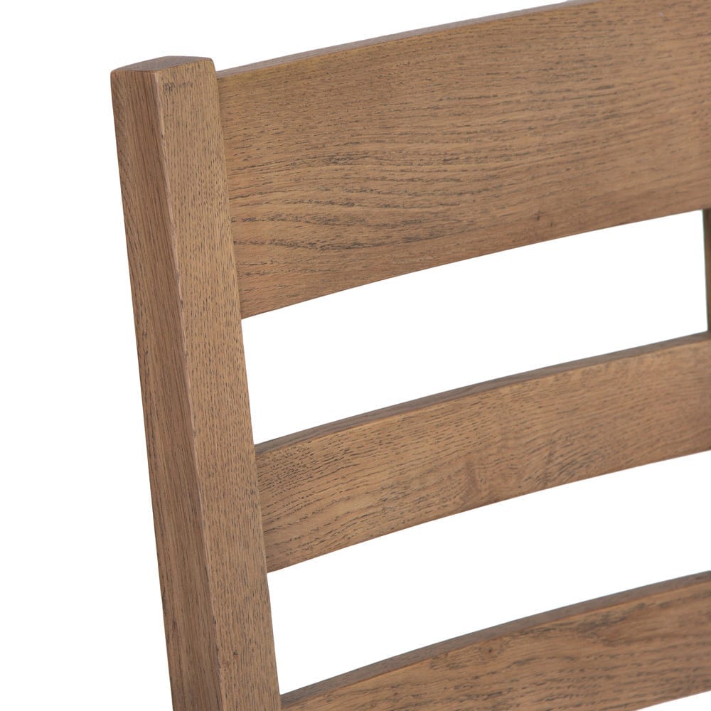 Wessex Smoked Oak Ladder Back Dining Chair With Natural Check Seat