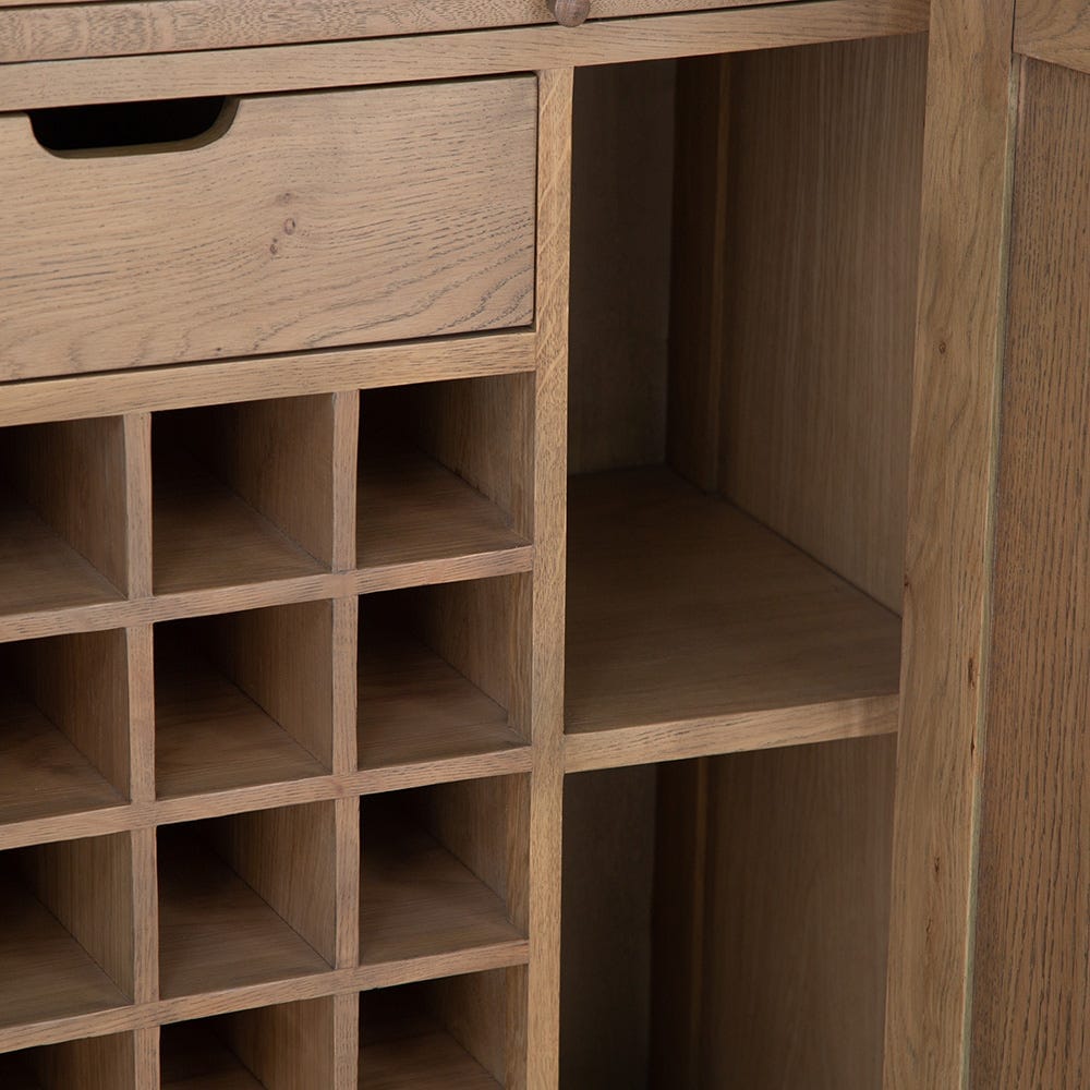 Wessex Smoked Oak Extra Large Tall Drinks Cabinet