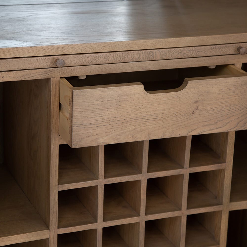 Wessex Smoked Oak Extra Large Tall Drinks Cabinet