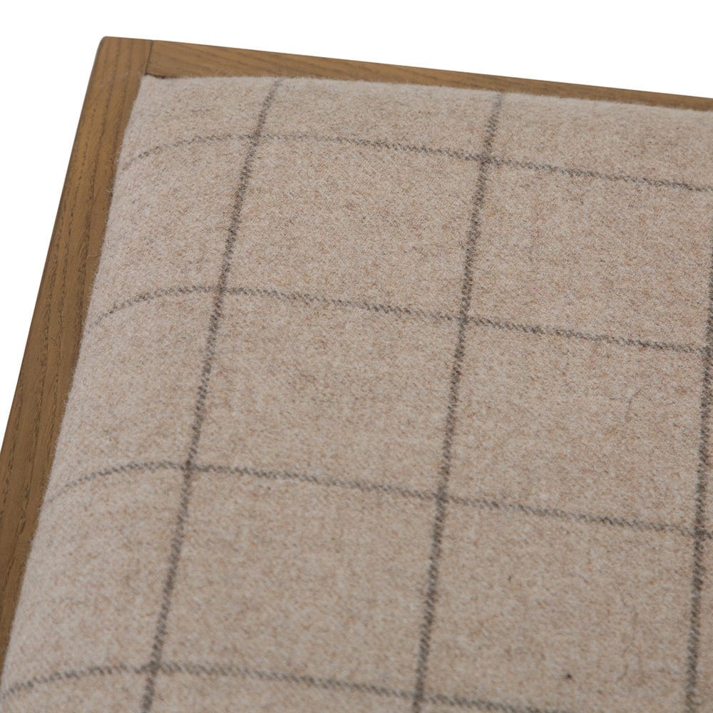 Wessex Smoked Oak Hall Bench with Wicker Baskets