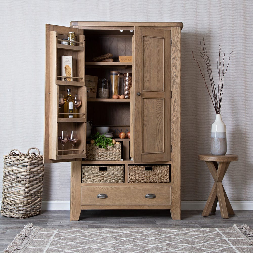 Wessex Smoked Oak Large Larder Unit