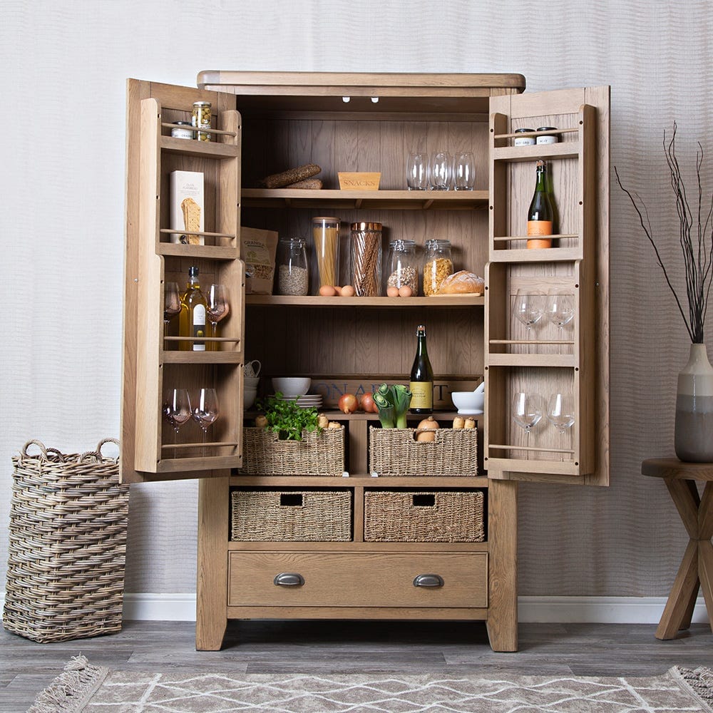 Wessex Smoked Oak Large Larder Unit