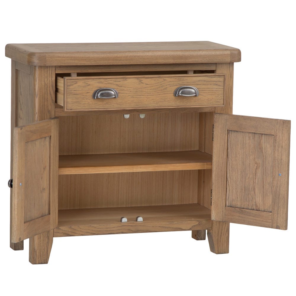 Wessex Smoked Oak Mini 1 Drawer 2 Door Sideboard