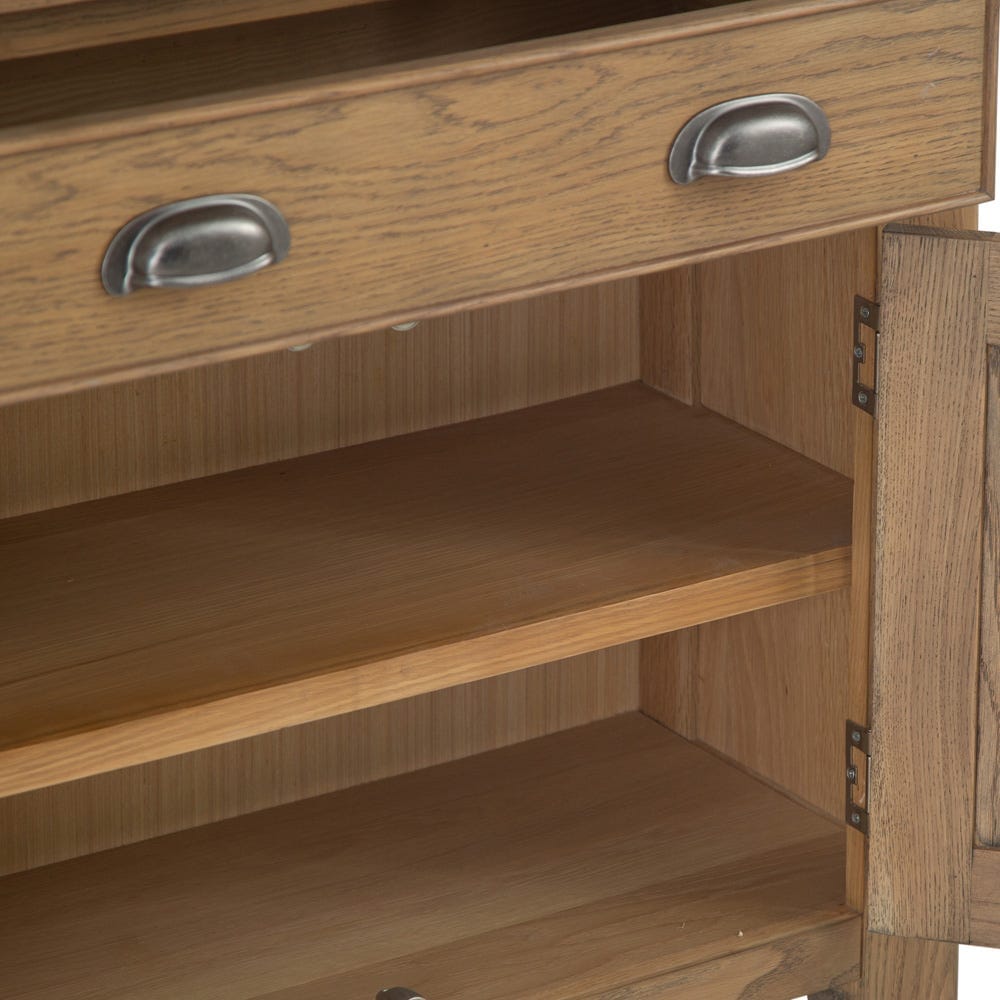 Wessex Smoked Oak Mini 1 Drawer 2 Door Sideboard