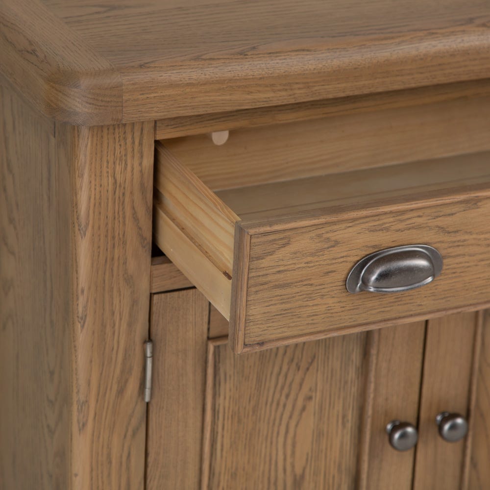 Wessex Smoked Oak Mini 1 Drawer 2 Door Sideboard