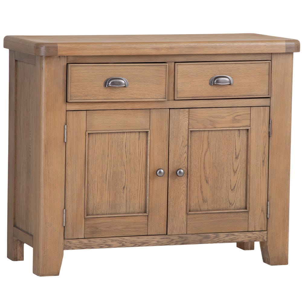 Wessex Smoked Oak Small 2 Drawer 2 Door Sideboard