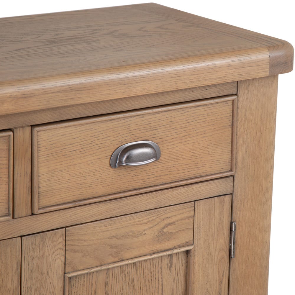 Wessex Smoked Oak Small 2 Drawer 2 Door Sideboard