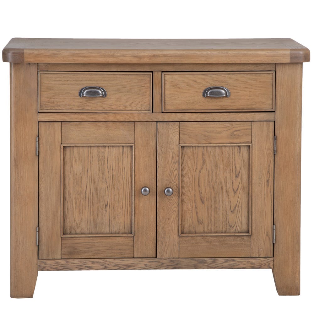 Wessex Smoked Oak Small 2 Drawer 2 Door Sideboard