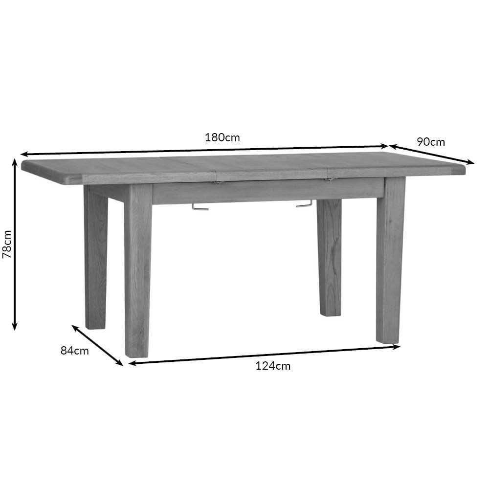 Wessex Smoked Oak 1.3m Extending Dining Table