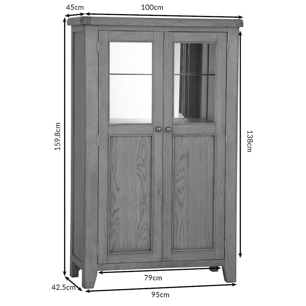 Wessex Smoked Oak Extra Large Tall Drinks Cabinet