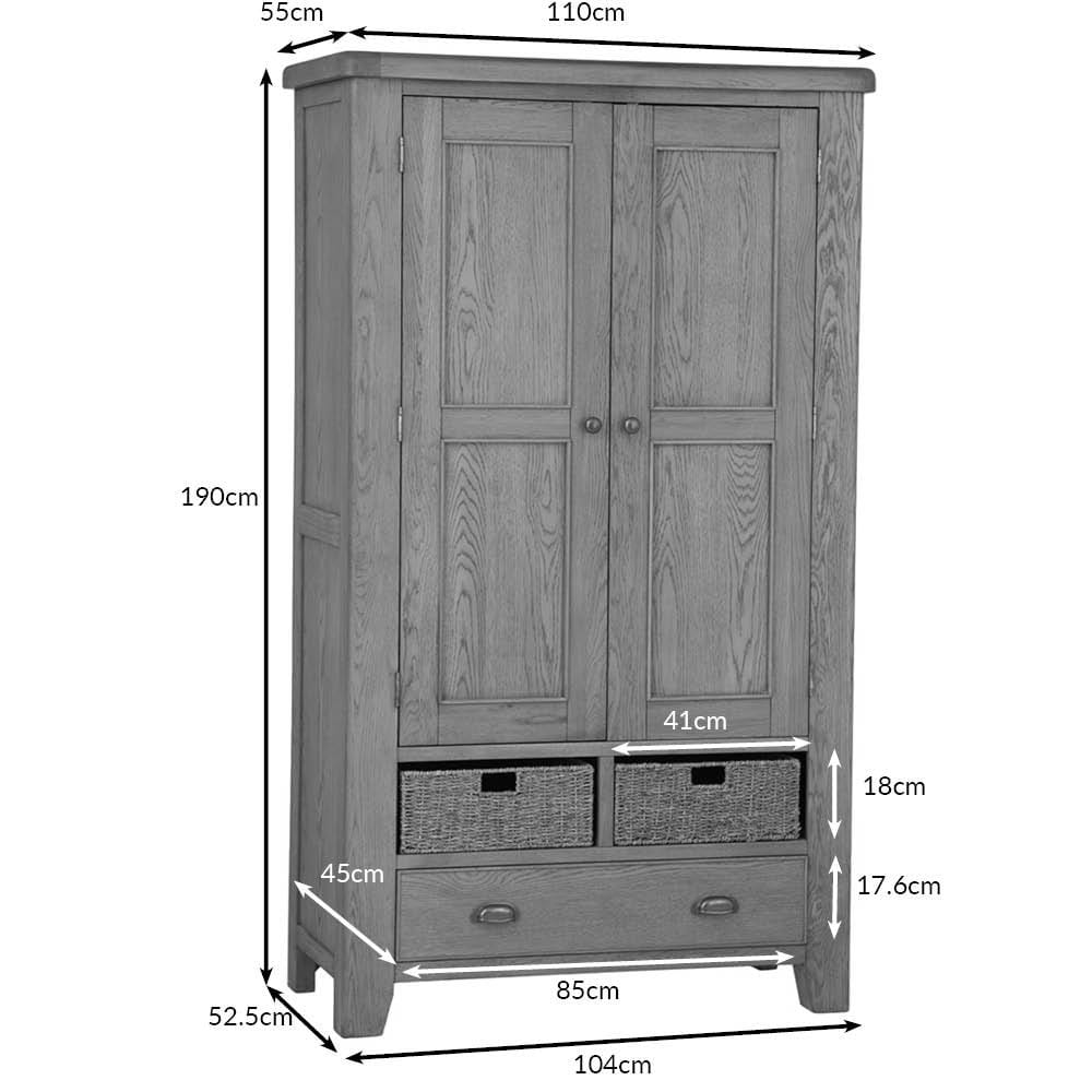 Wessex Smoked Oak Large Larder Unit