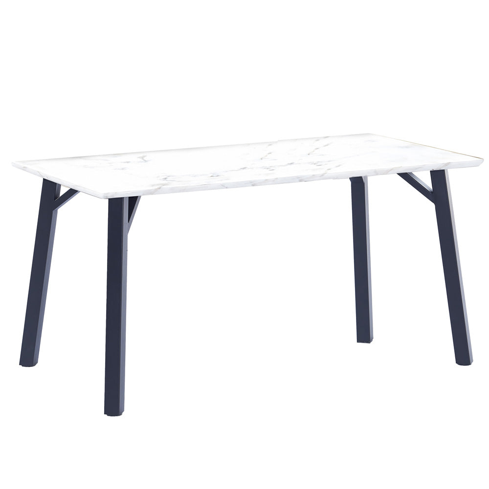 Bexley 1.8m Marble Effect Fixed Top Dining Table
