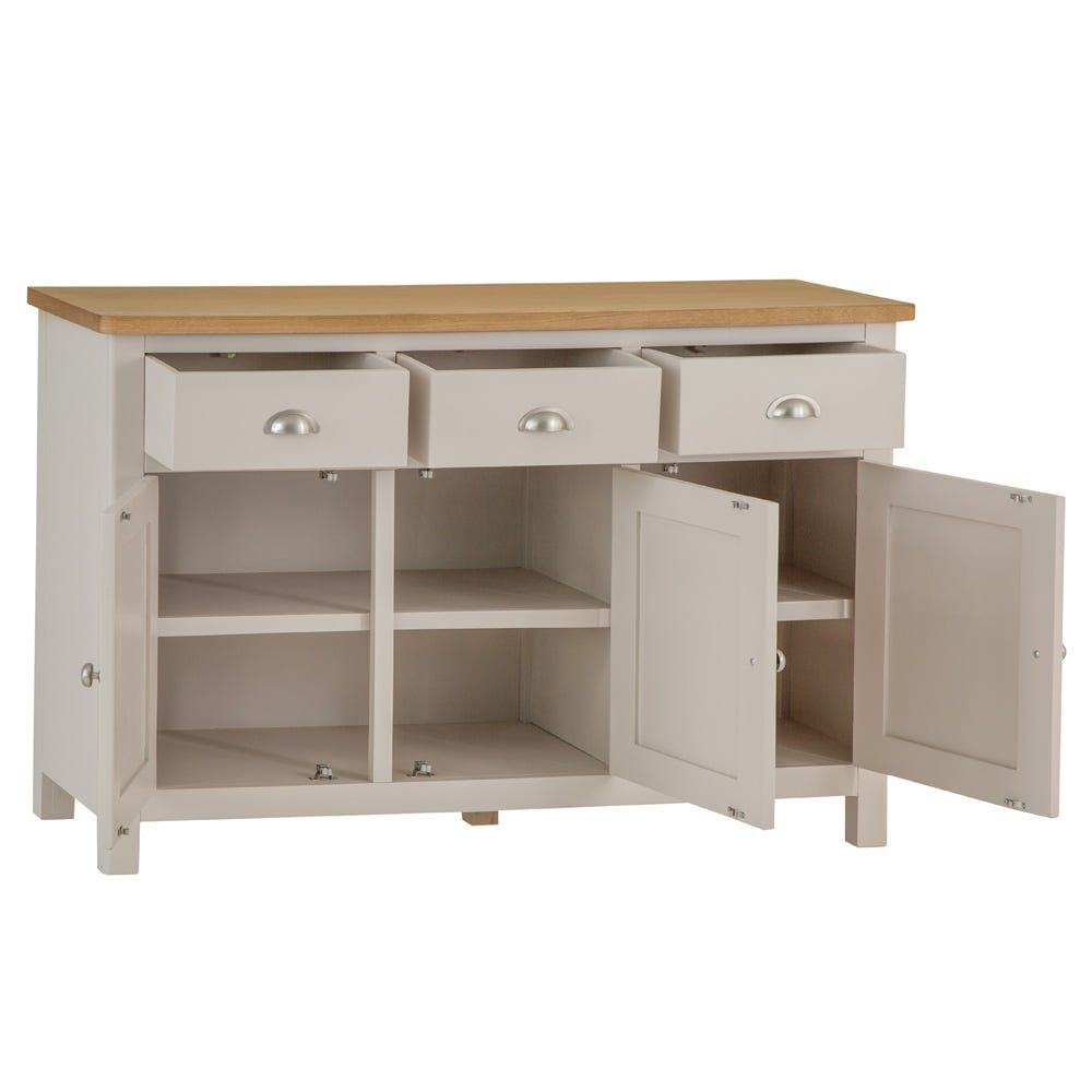 Rutland Painted Oak 3 Door 3 Drawer Large Sideboard