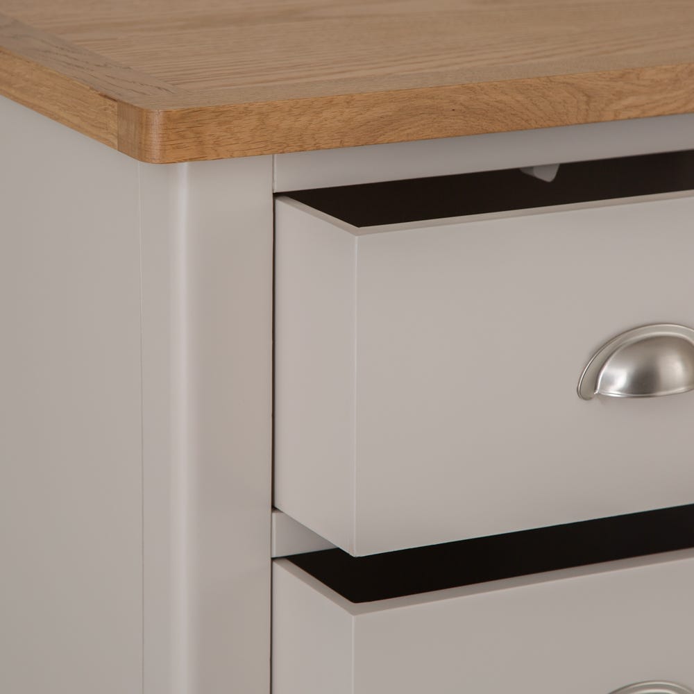 Rutland Painted Oak 5 Drawer Tallboy