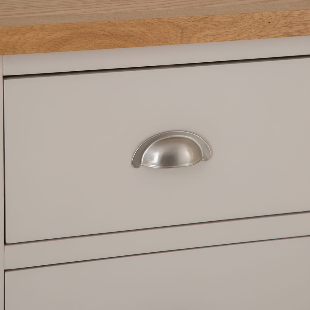 Rutland Painted Oak 5 Drawer Tallboy