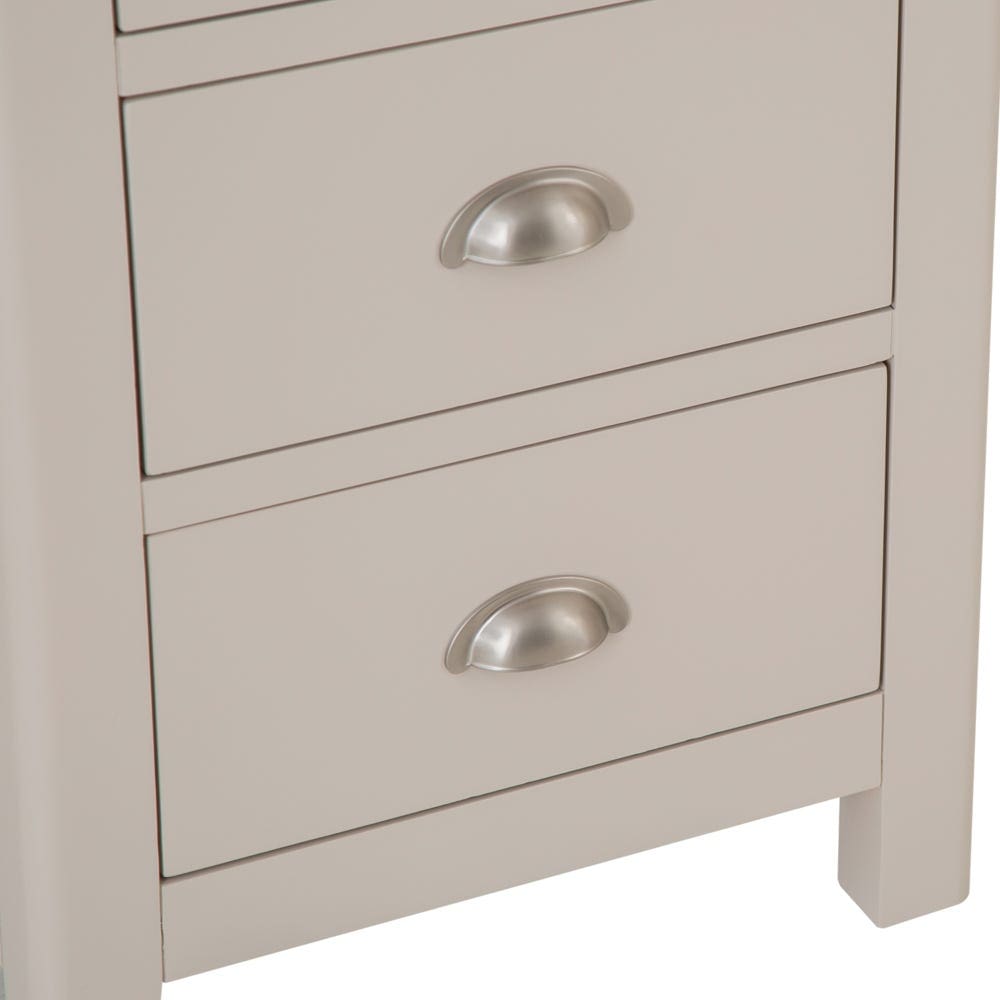 Rutland Painted Oak 5 Drawer Tallboy