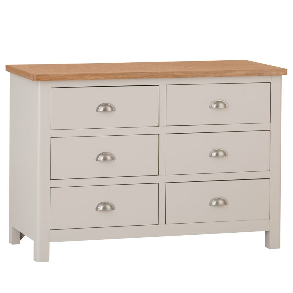 Rutland Painted Oak Chest of 6 Drawers