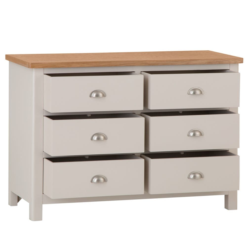 Rutland Painted Oak Chest of 6 Drawers