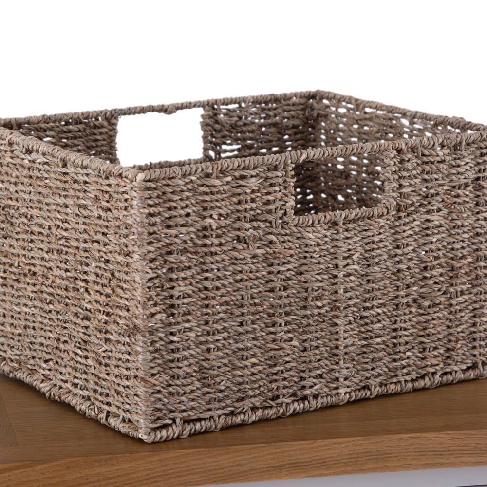 Rutland Painted Oak 1 Drawer 3 Wicker Basket Cabinet