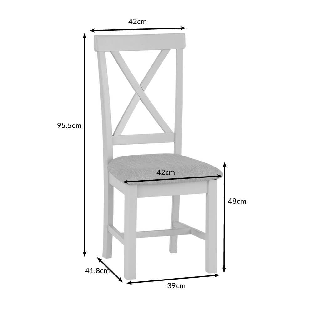 Rutland Painted Oak Fabric Seat Dining Chair