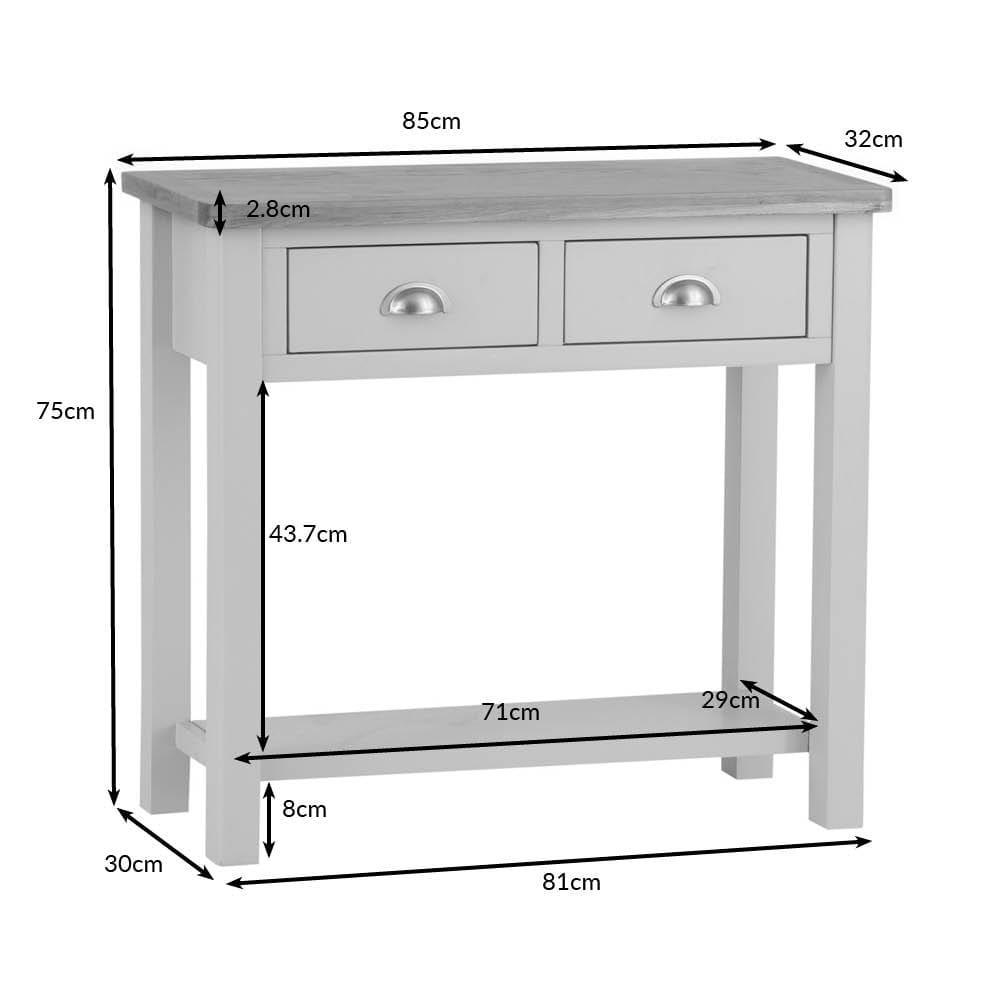 Rutland Painted Oak Console Table