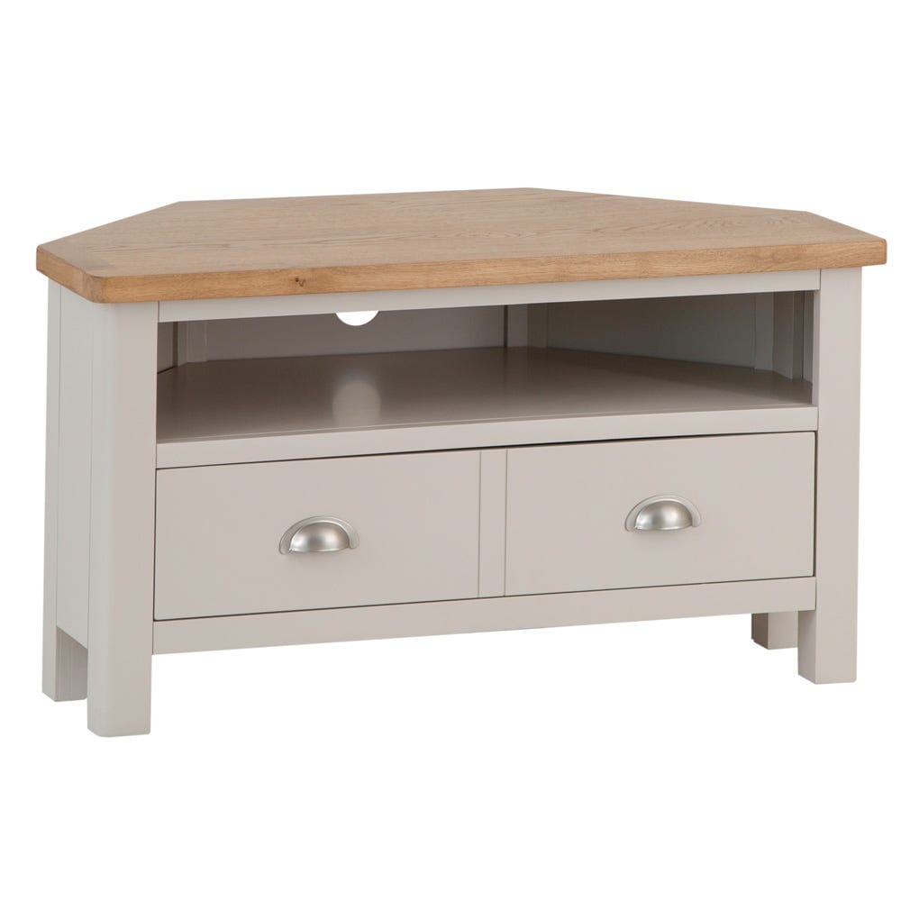 Rutland Painted Oak Corner TV Unit