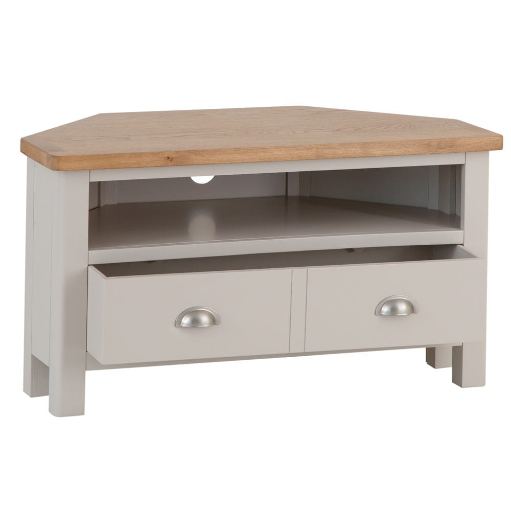 Rutland Painted Oak Corner TV Unit