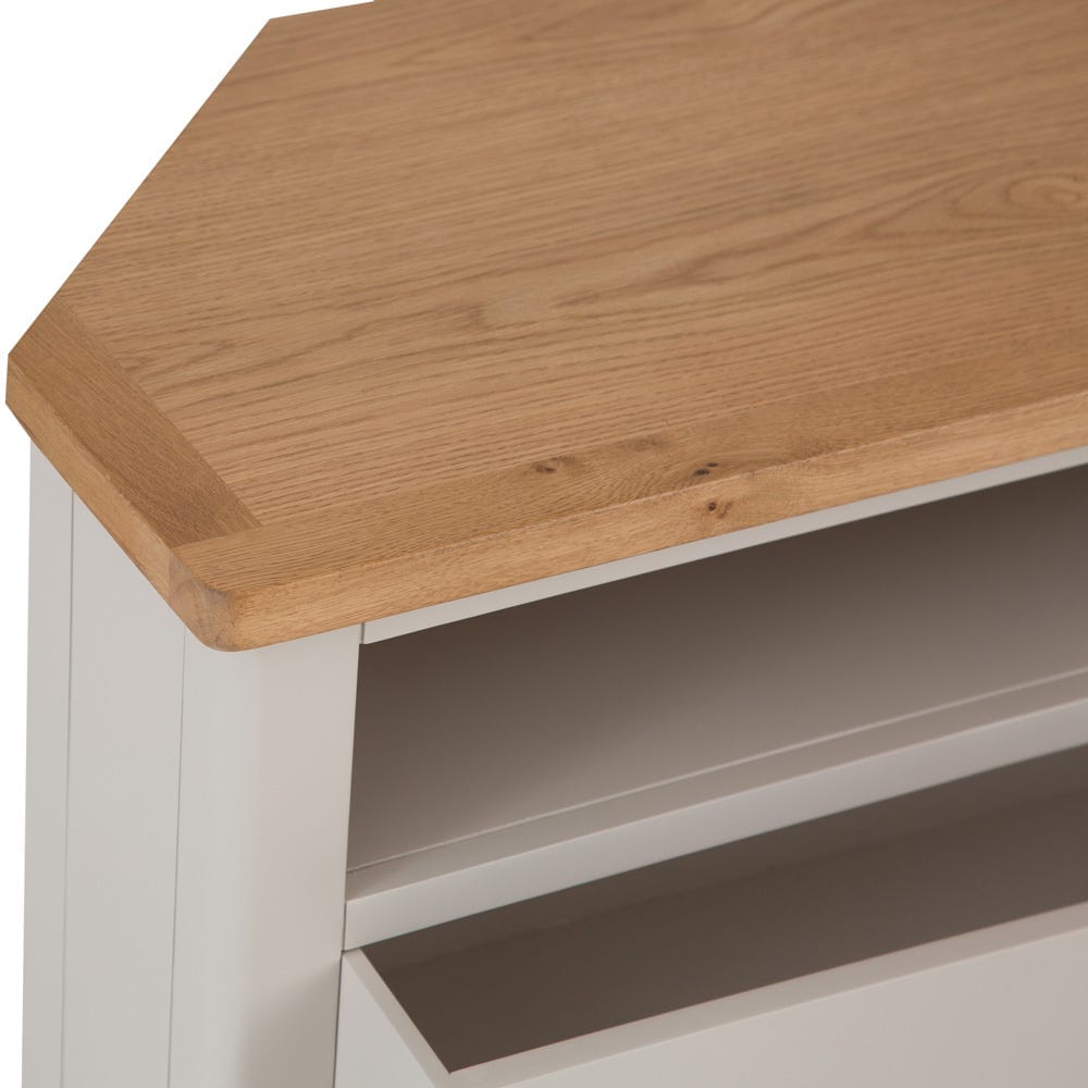 Rutland Painted Oak Corner TV Unit