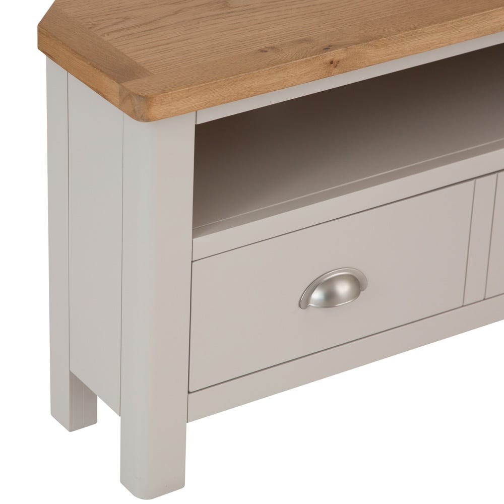 Rutland Painted Oak Corner TV Unit
