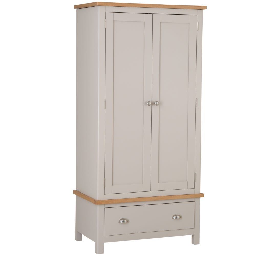 Rutland Painted Oak 2 Door Wardrobe with Drawer