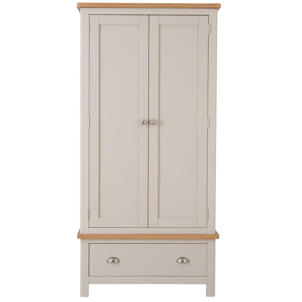 Rutland Painted Oak 2 Door Wardrobe with Drawer