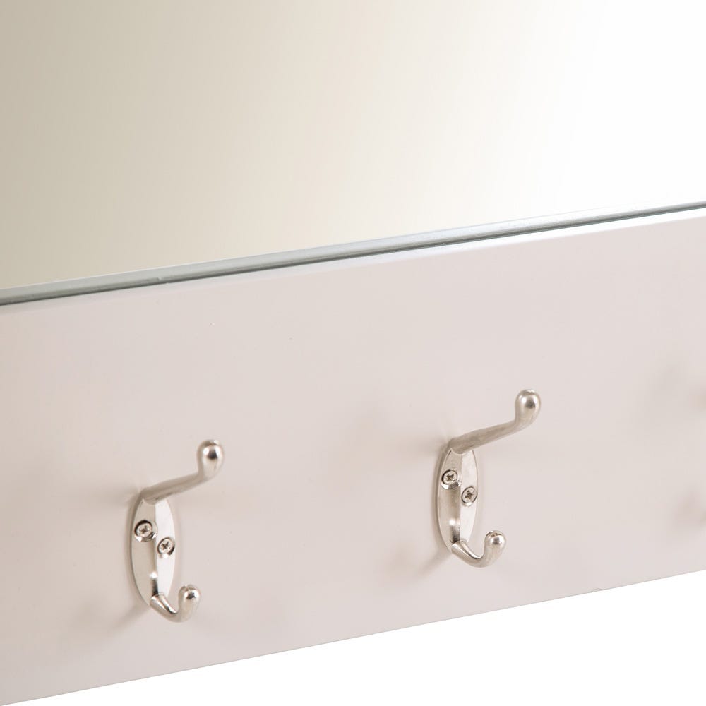 Rutland Painted Oak Mirrored Coat Rack