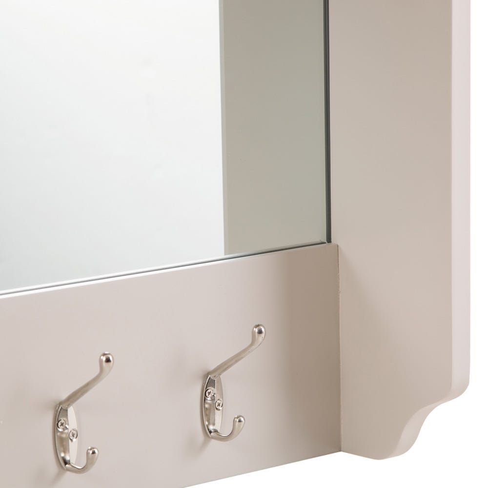 Rutland Painted Oak Mirrored Coat Rack