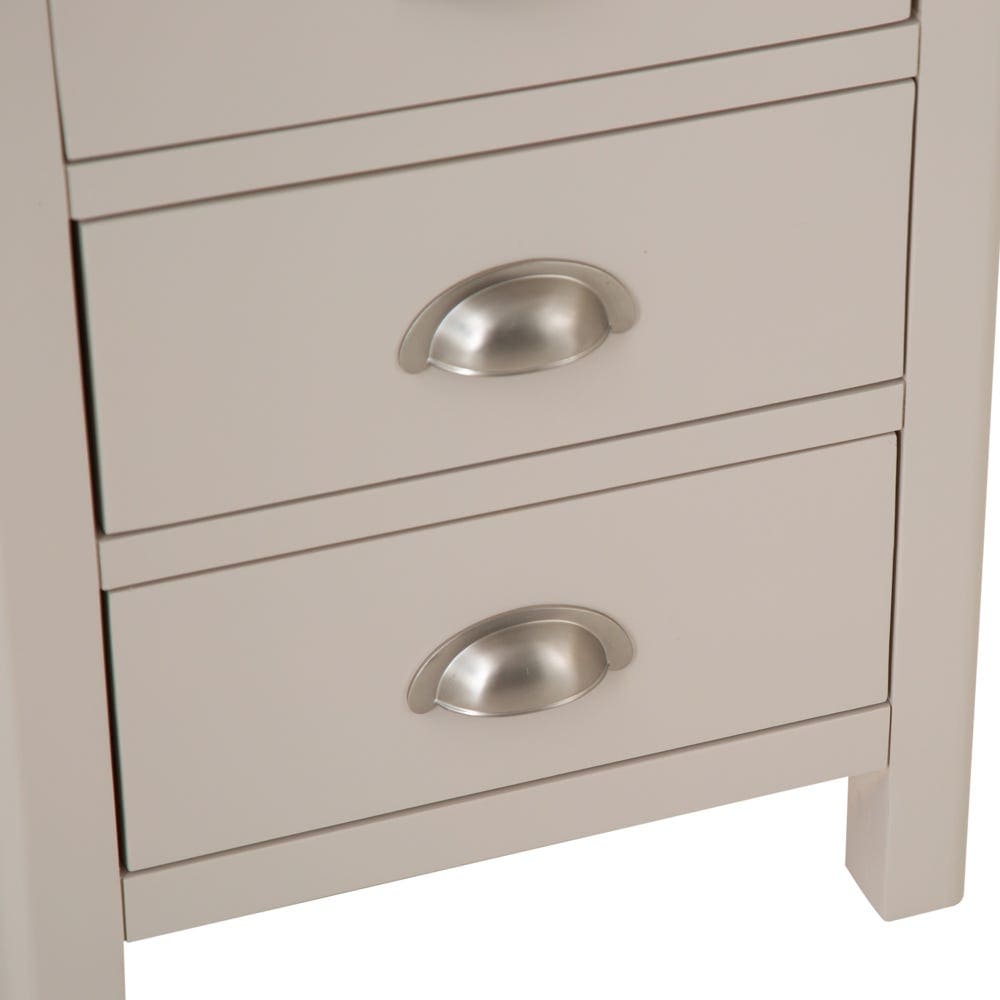 Rutland Painted Oak 3 Drawer Large Bedside Table