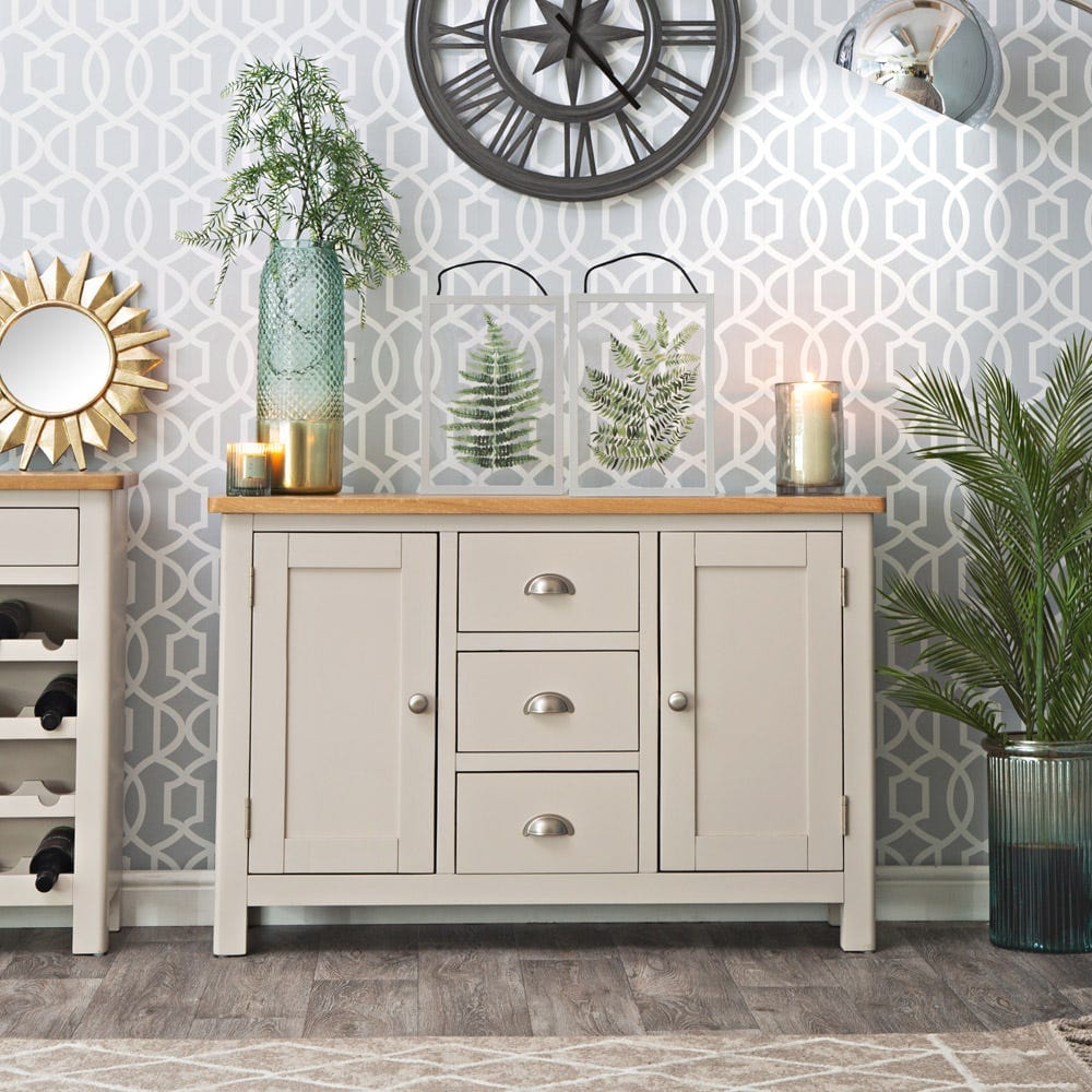 Rutland Painted Oak 2 Door 3 Drawer Large Sideboard