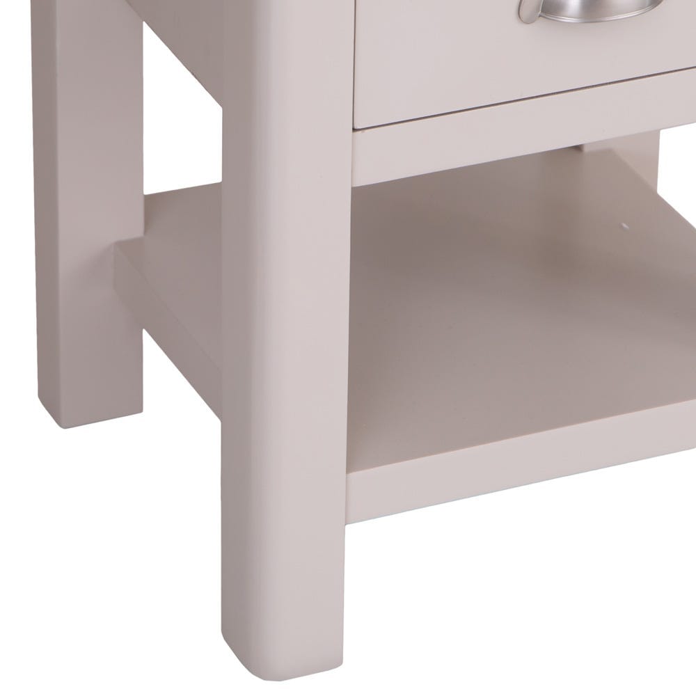 Rutland Painted Oak Lamp Table with Drawer