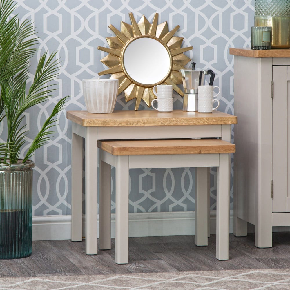 Rutland Painted Oak Nest of 2 Tables