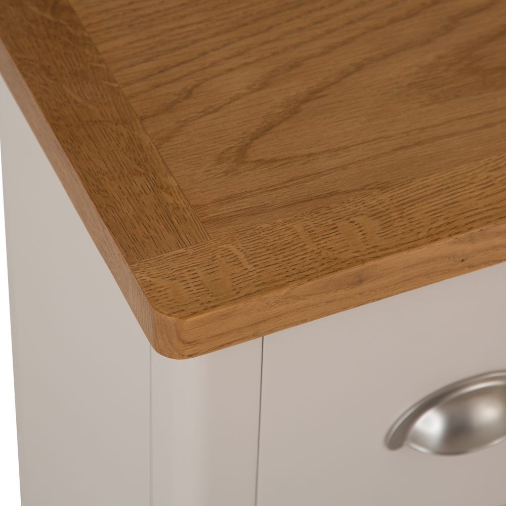 Rutland Painted Oak 2 Drawer Slim Bedside Table