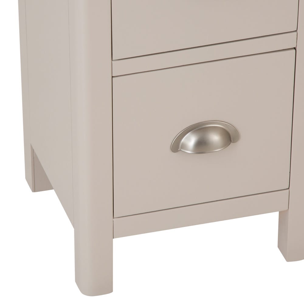 Rutland Painted Oak 2 Drawer Slim Bedside Table
