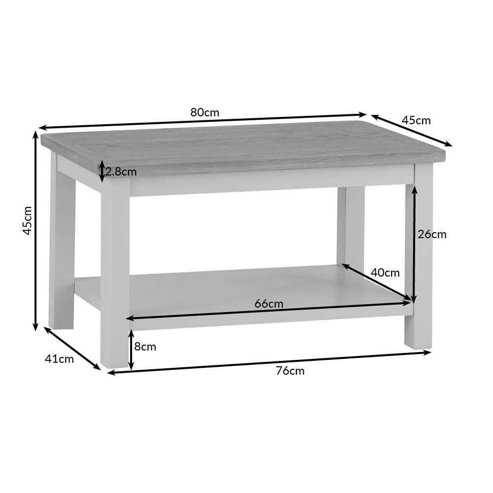 Rutland Painted Oak Small Coffee Table