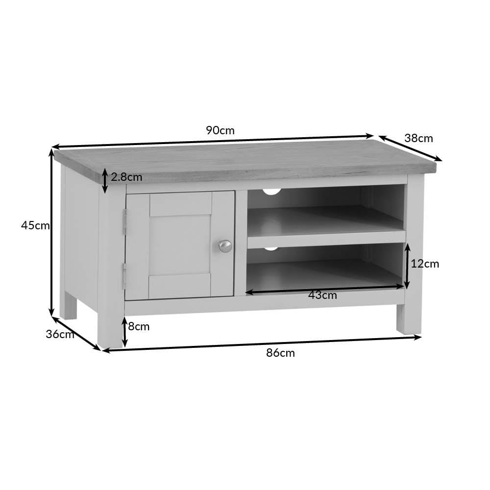 Rutland Painted Oak TV Unit