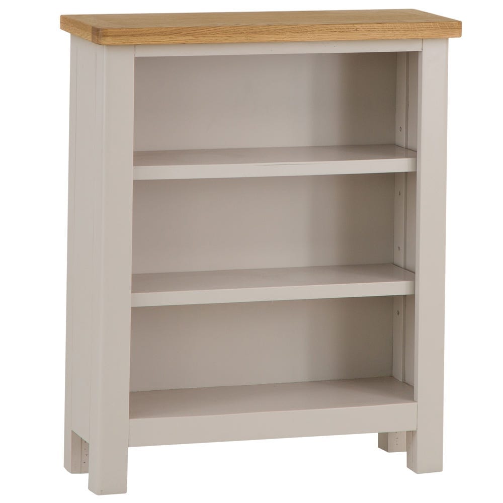 Rutland Painted Oak Small Wide Bookcase