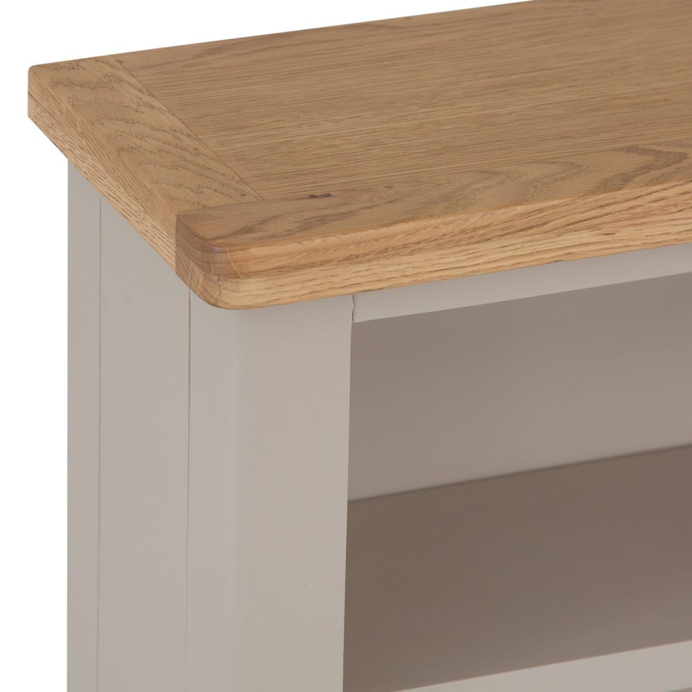 Rutland Painted Oak Small Wide Bookcase