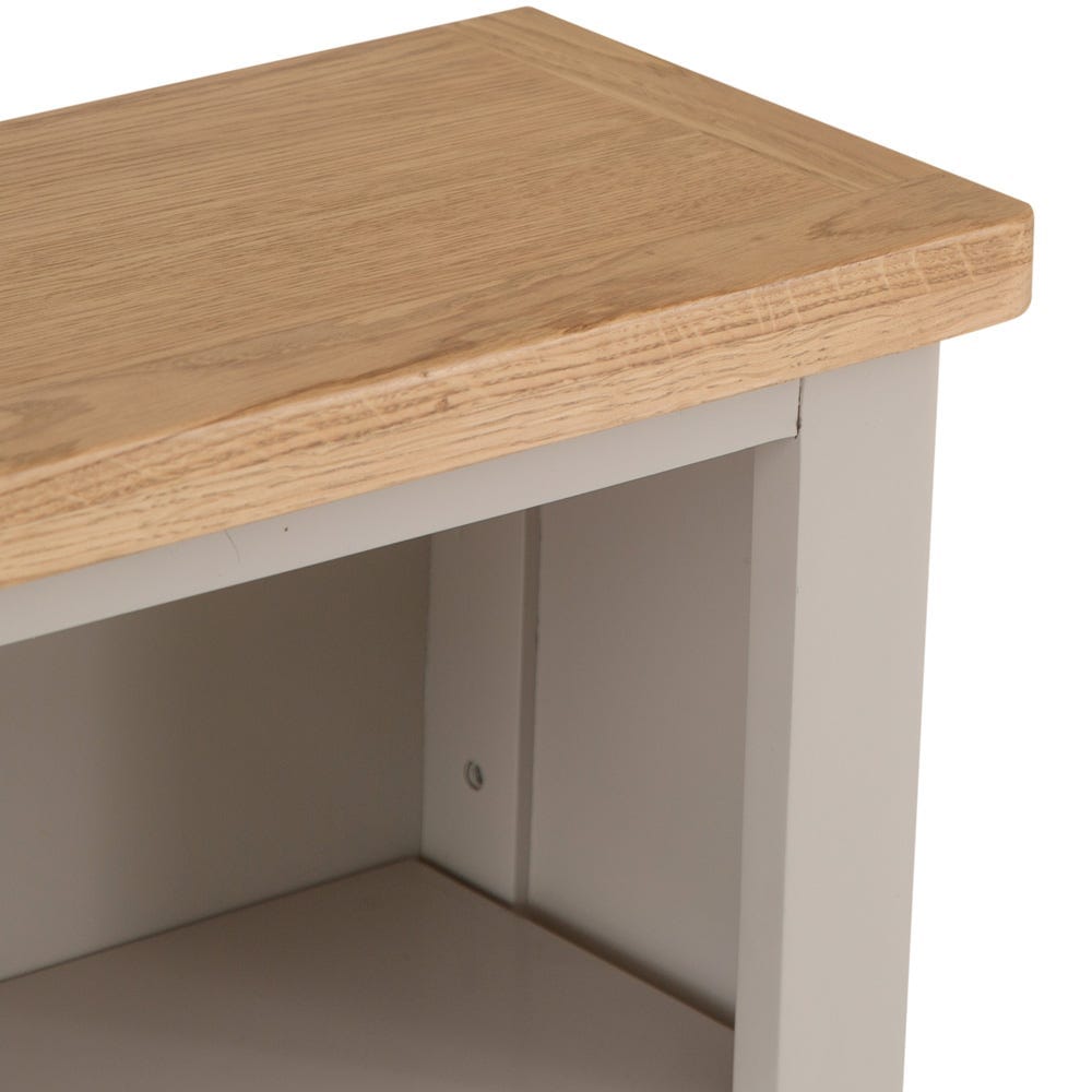 Rutland Painted Oak Small Wide Bookcase