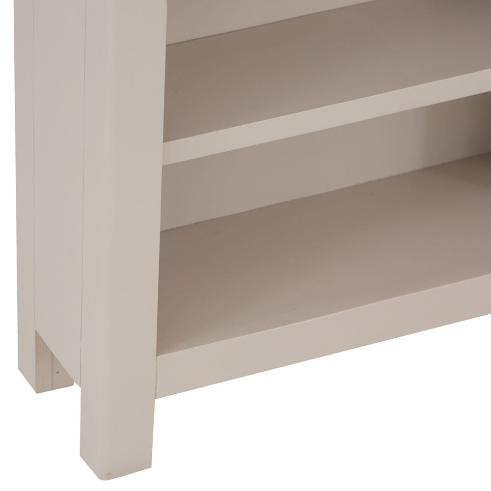 Rutland Painted Oak Small Wide Bookcase