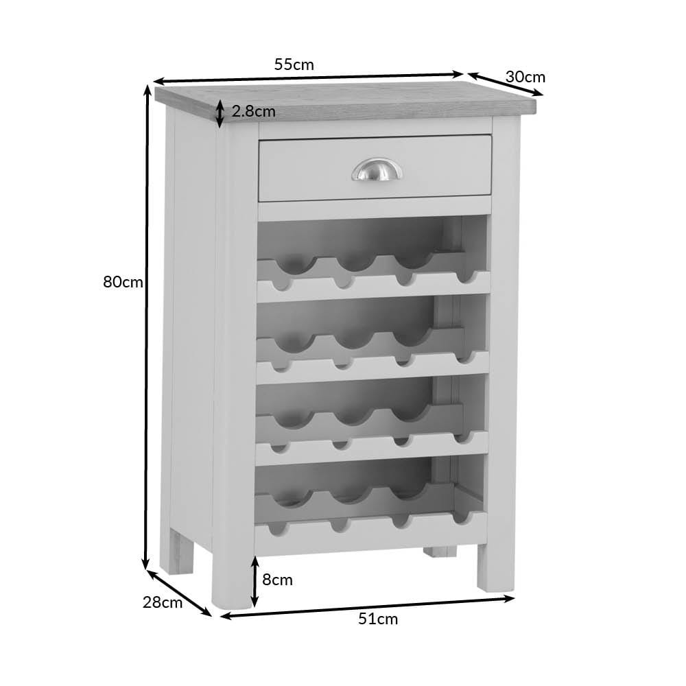 Rutland Painted Oak Wine Cabinet