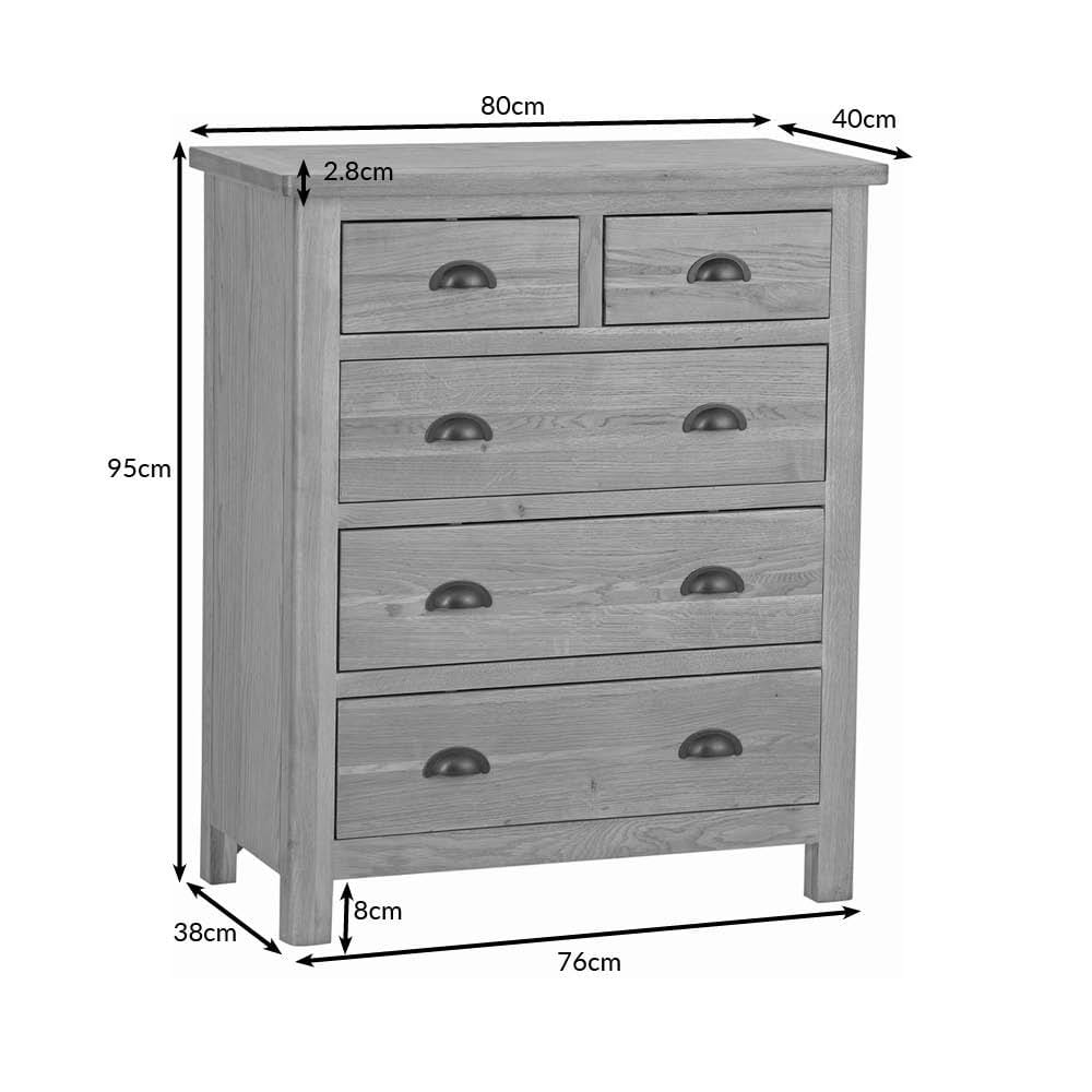 Rutland Oak 2 Over 3 Chest