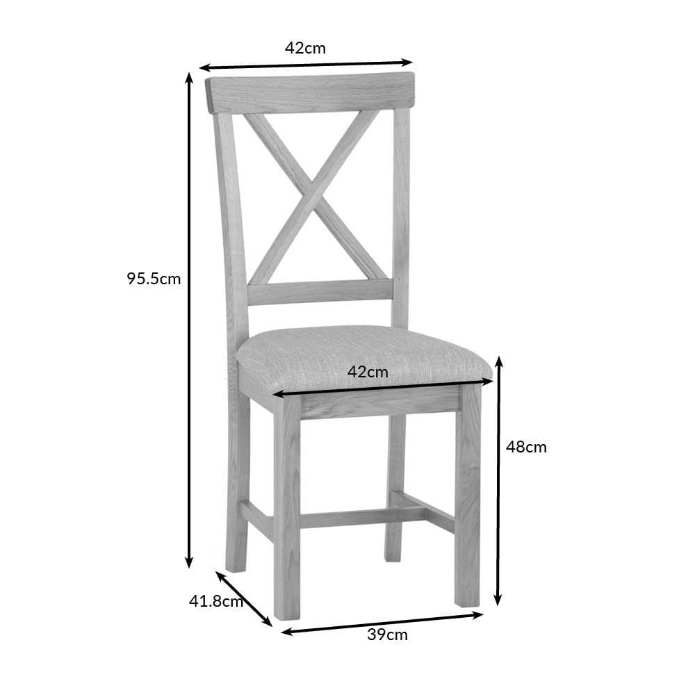 Rutland Oak Fabric Seat Dining Chair