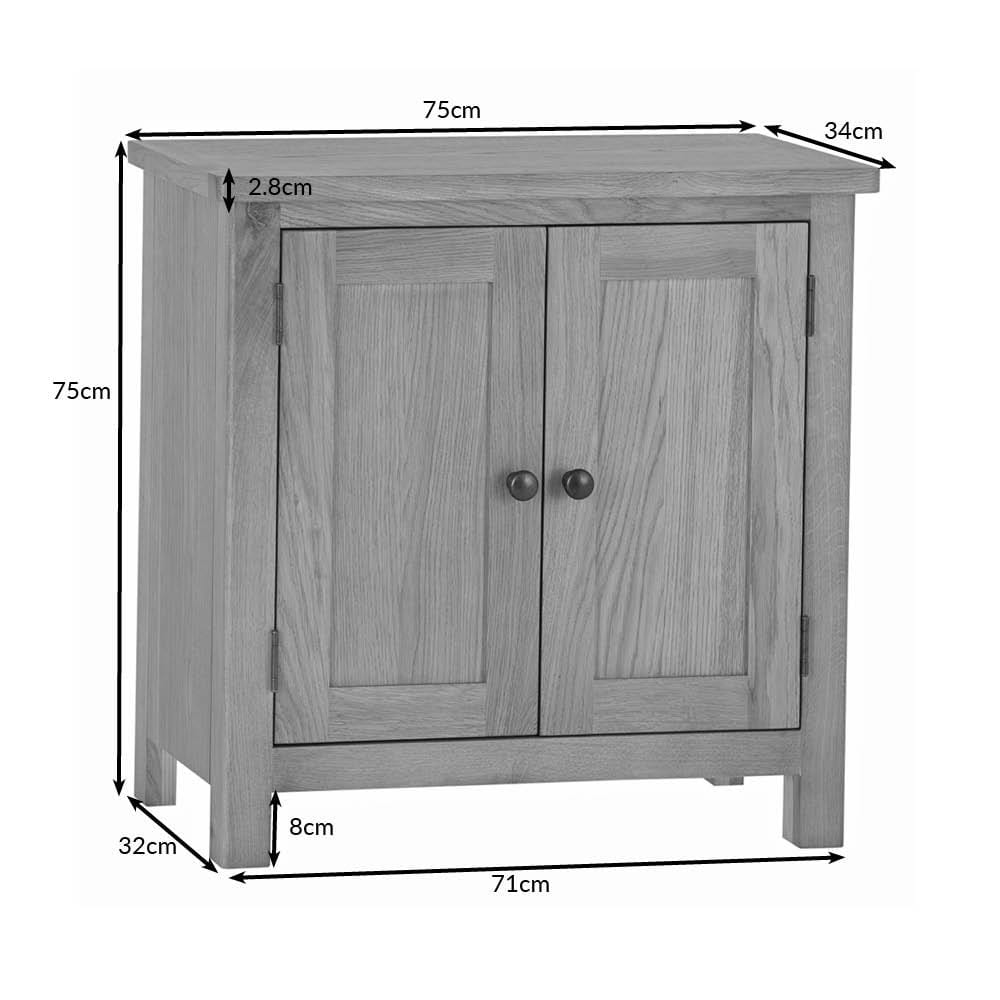 Rutland Oak 2 Door Cupboard