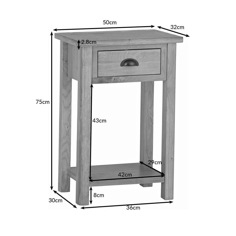 Rutland Oak Telephone Table